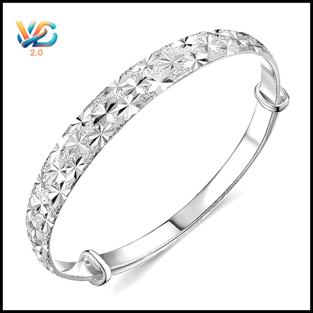 925 Sterling Silver Adjustable Bangle Bracelet Minimalist Chic Stackable Jewelry